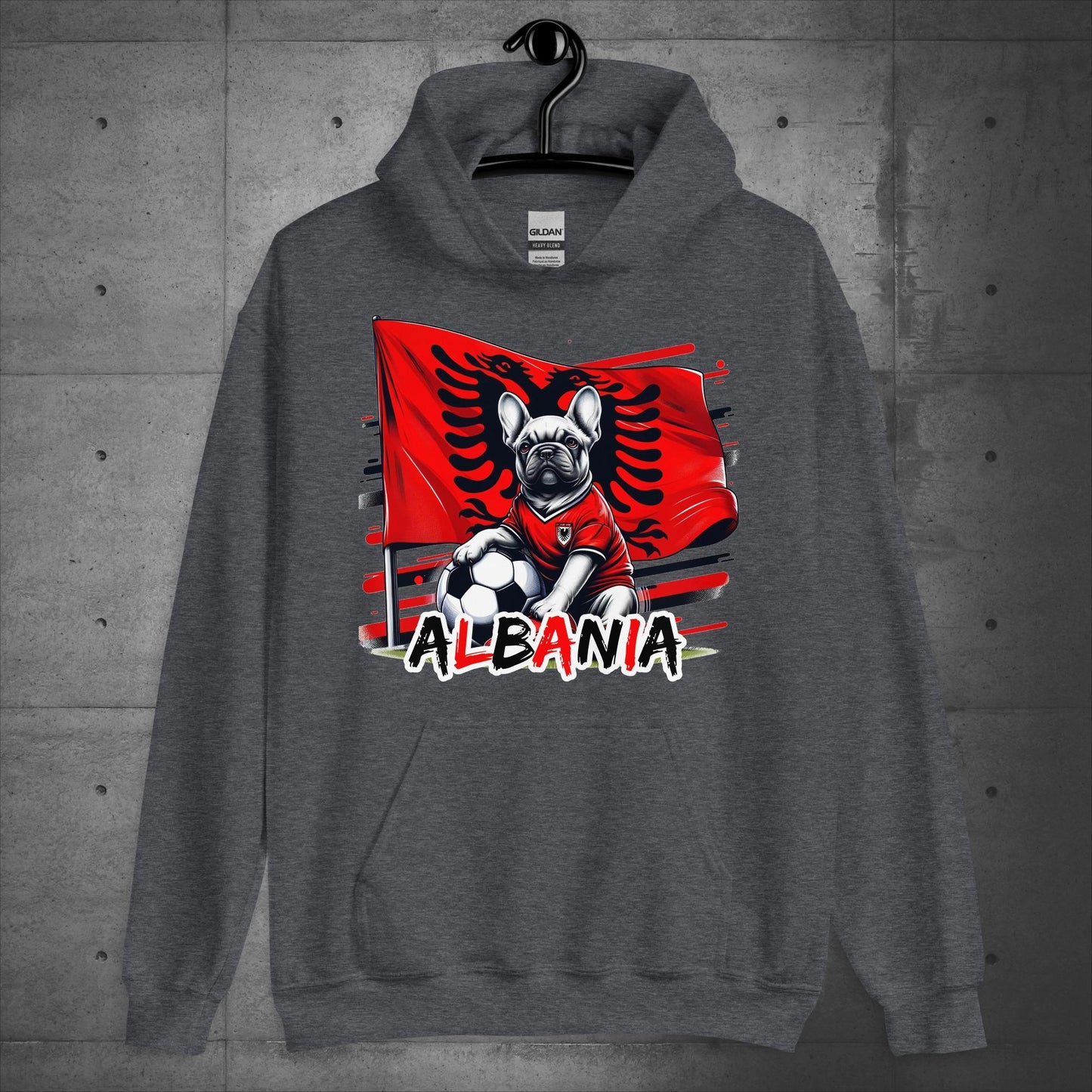 Frenchie Albania Football Fan - Unisex Hoodie - Frenchie Emporium