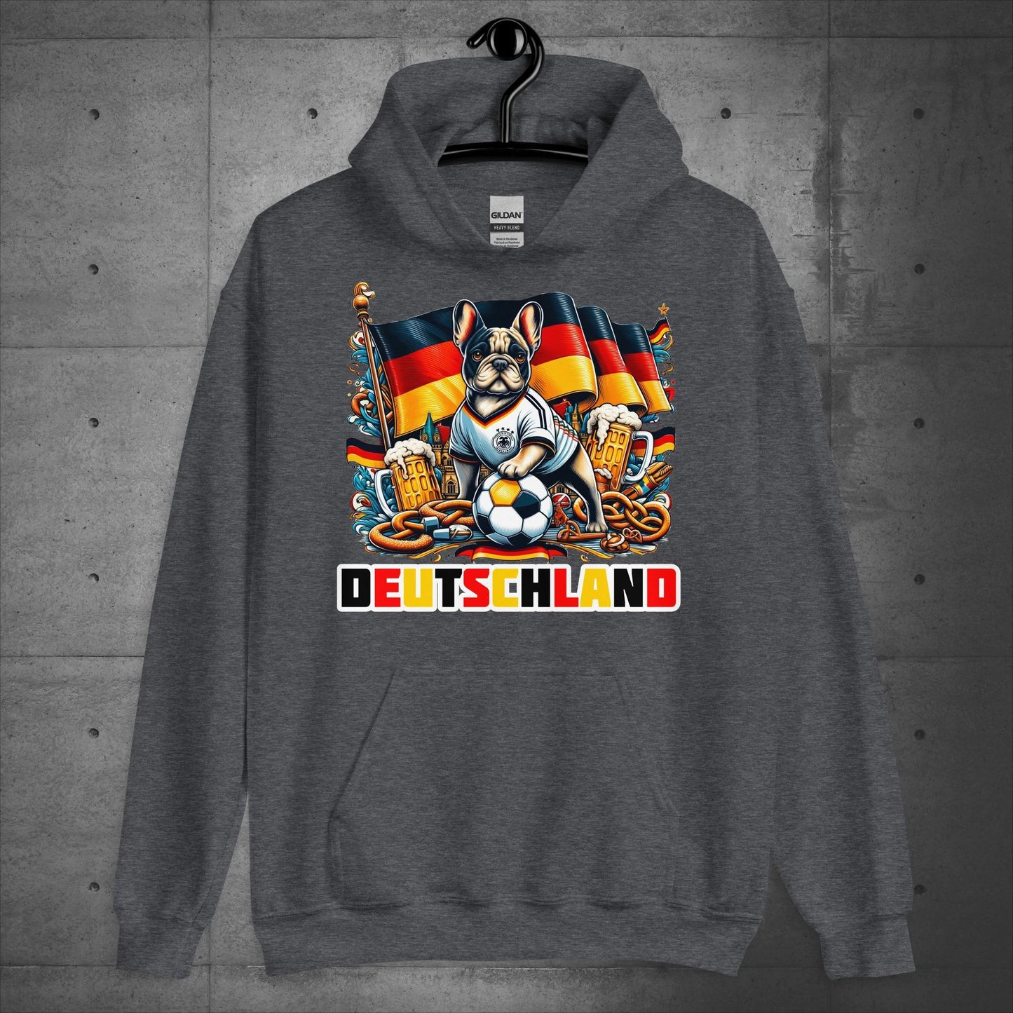 Frenchie Deutschland Football Fan - Unisex Hoodie - Frenchie Emporium