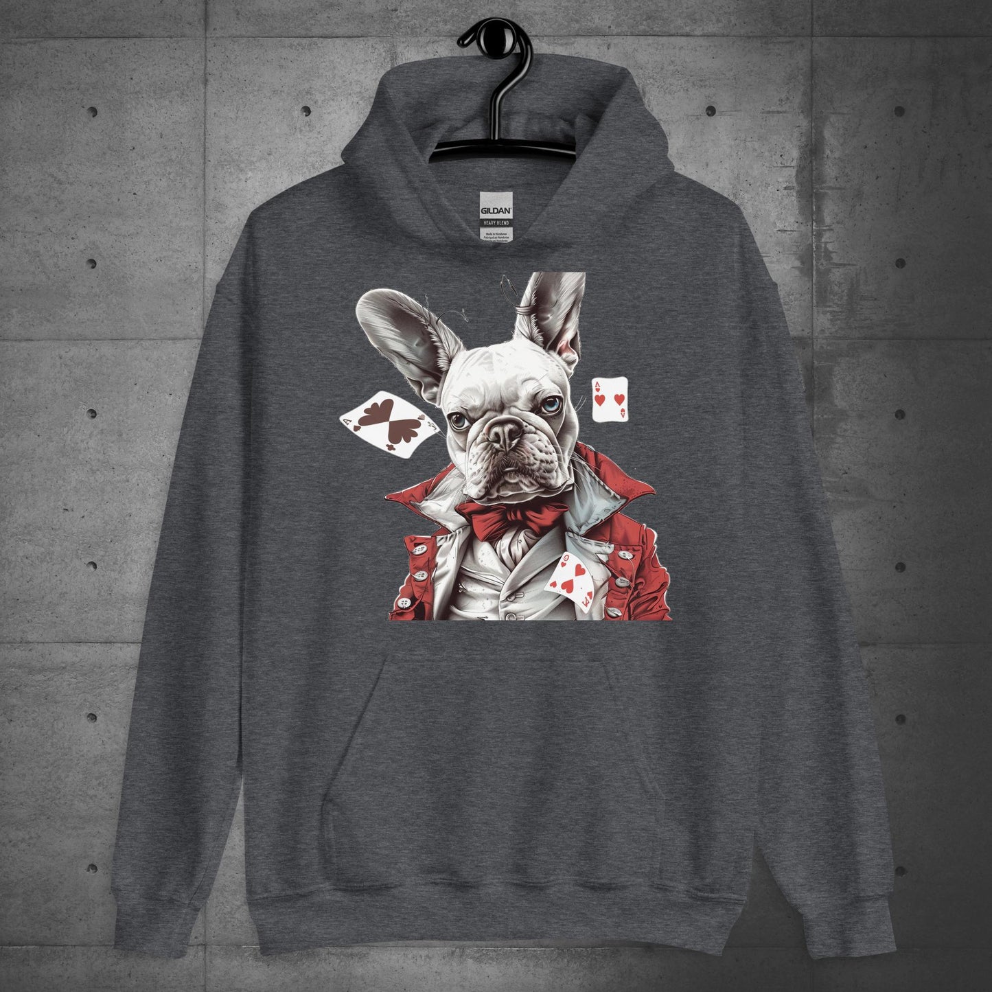"Player of the cards" Frenchie - Unisex Hoodie - Frenchie Emporium