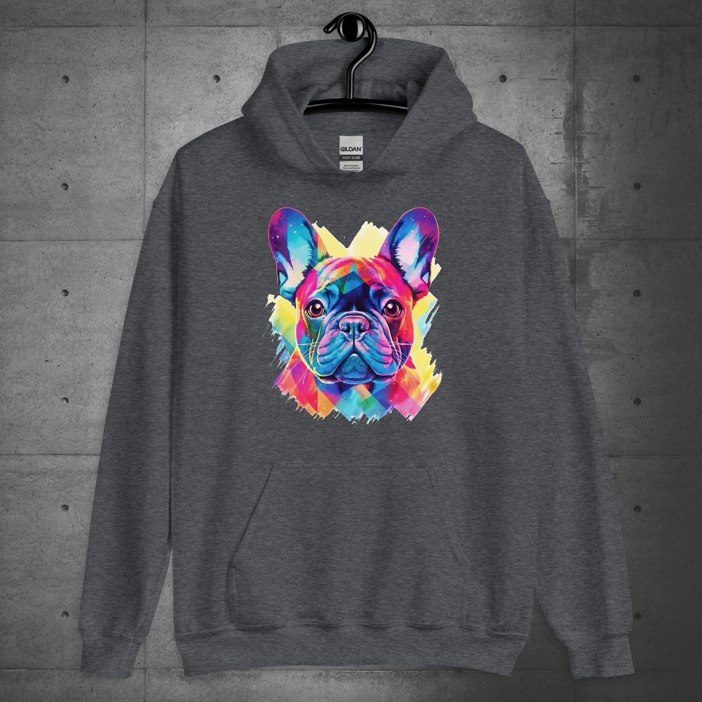 Vibrant Frenchie Abstract - Unisex Hoodie - Frenchie Emporium
