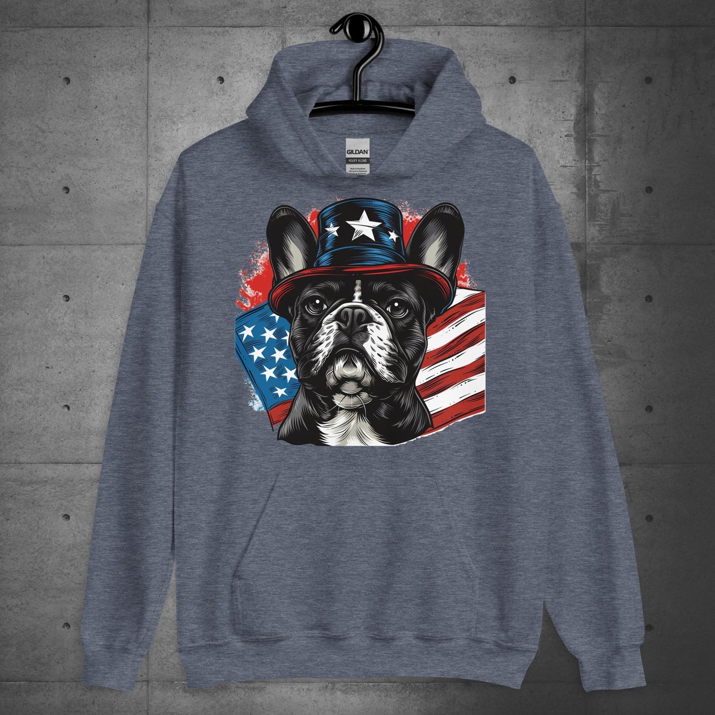 French Bulldog Patriot Unisex Hoodie - Frenchie Emporium