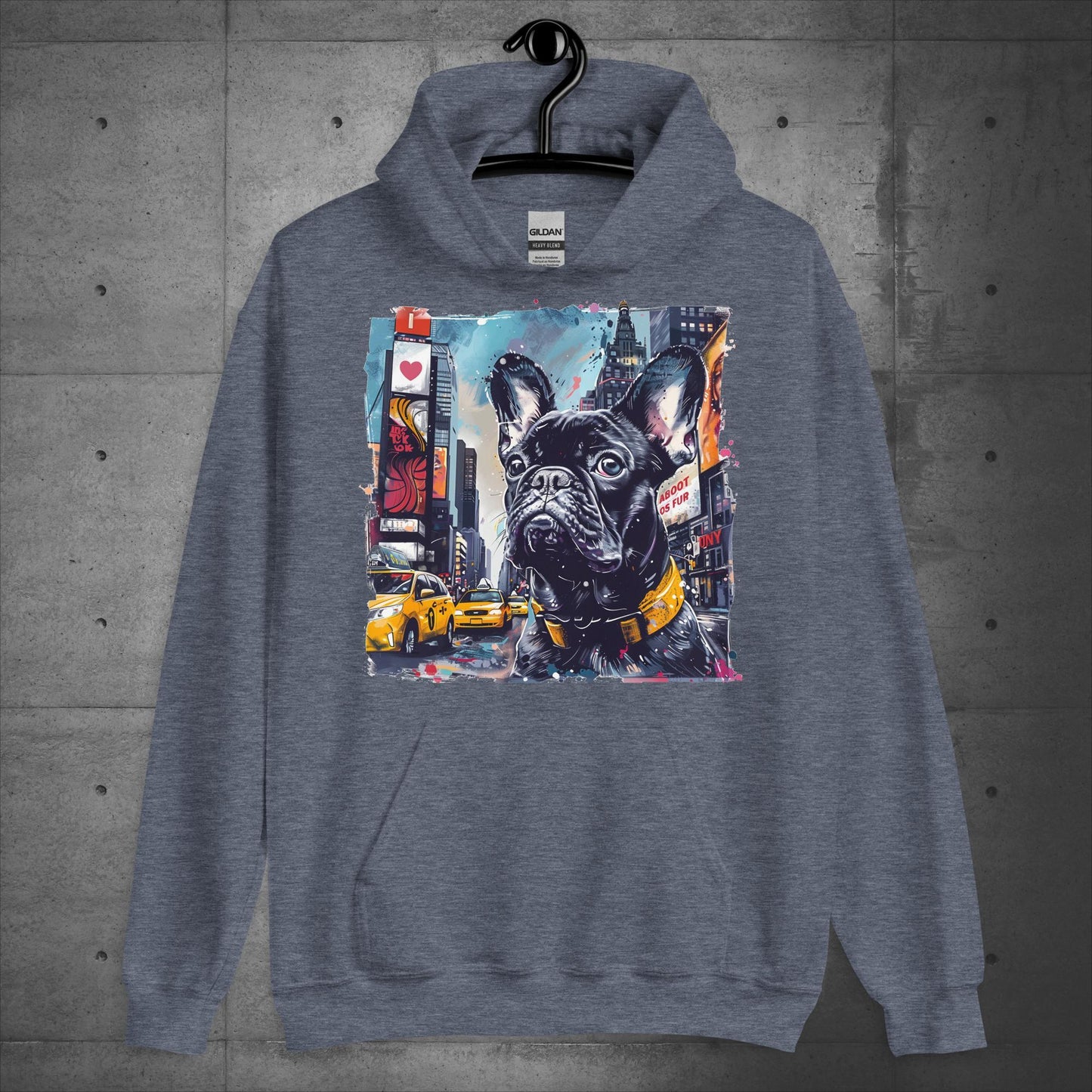Lively Times Square Frenchie - Unisex Hoodie - Frenchie Emporium