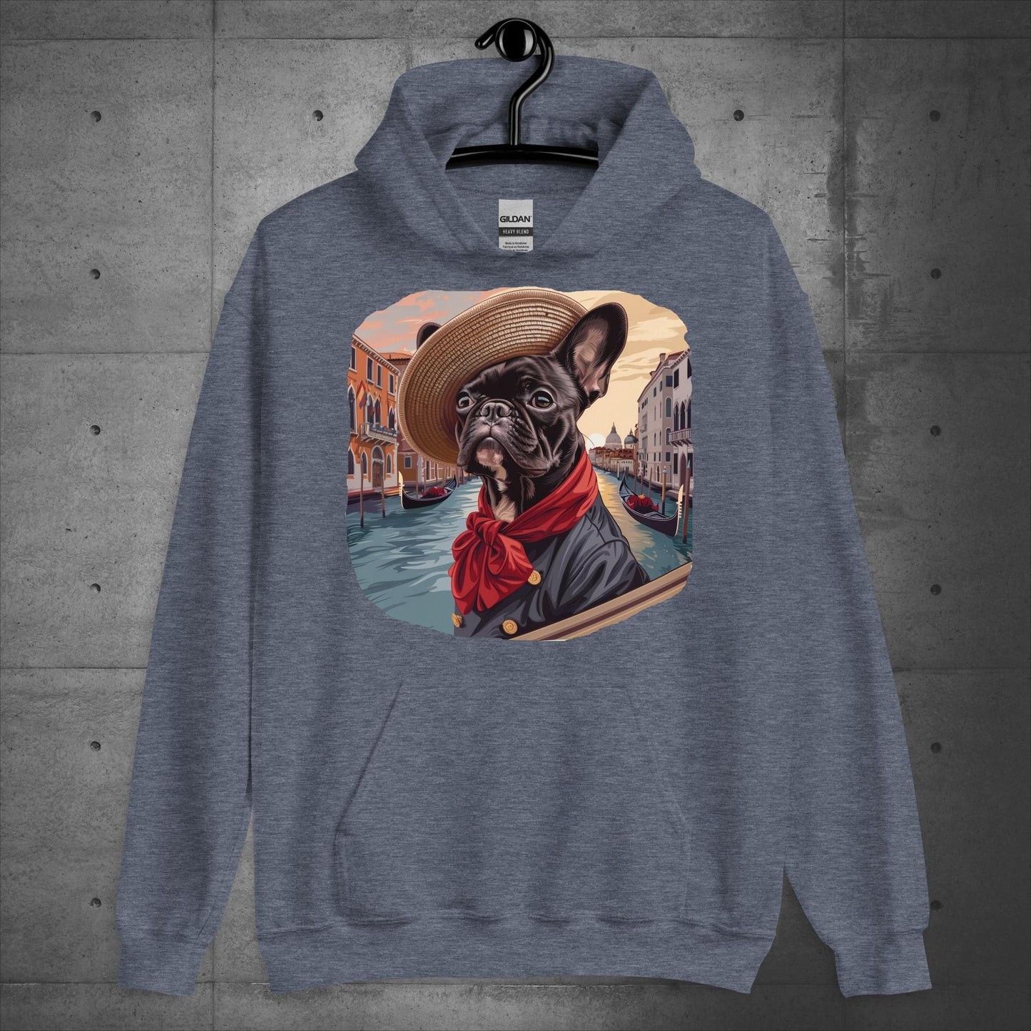 Frenchie as Venice Gondolier - Unisex Hoodie - Frenchie Emporium