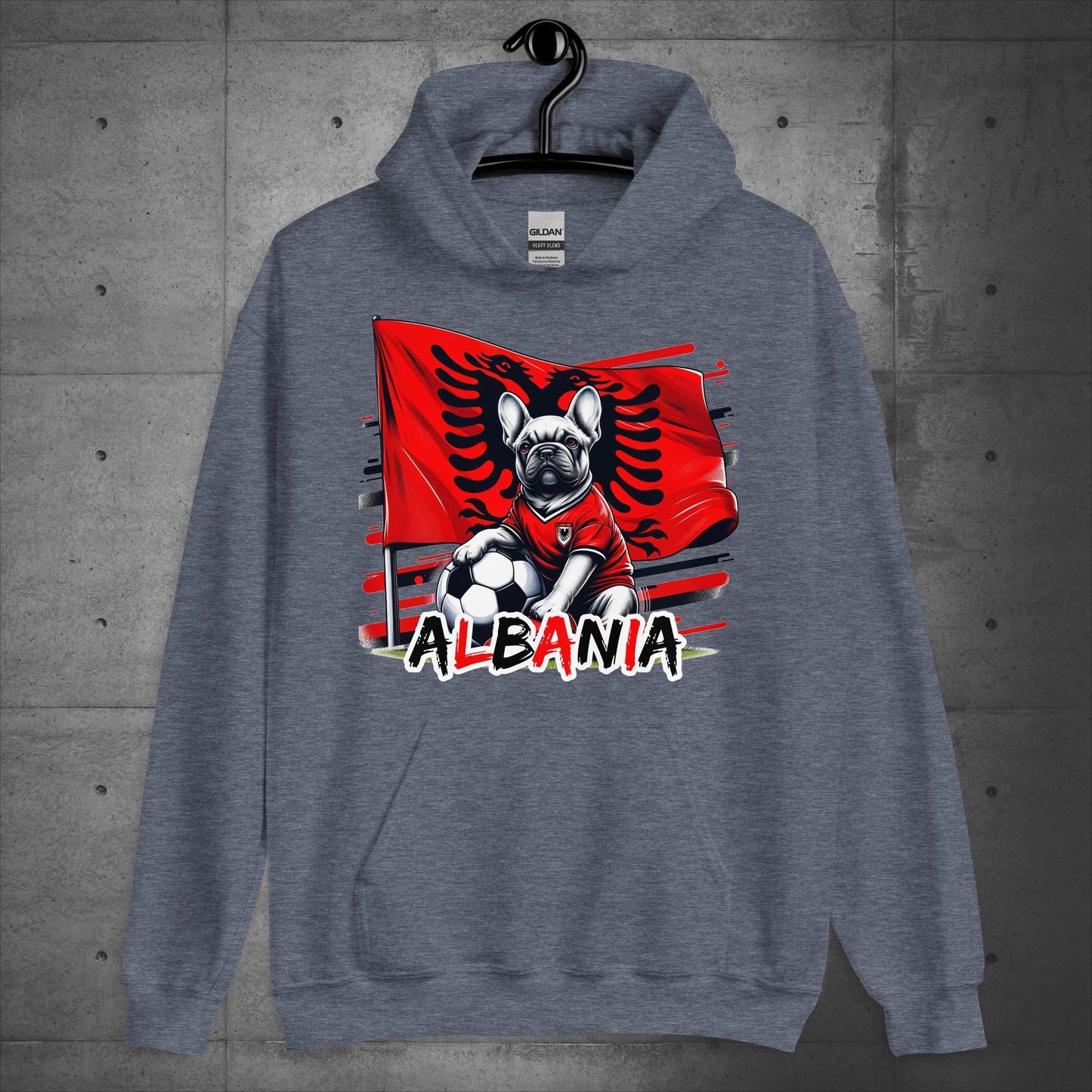 Frenchie Albania Football Fan - Unisex Hoodie - Frenchie Emporium