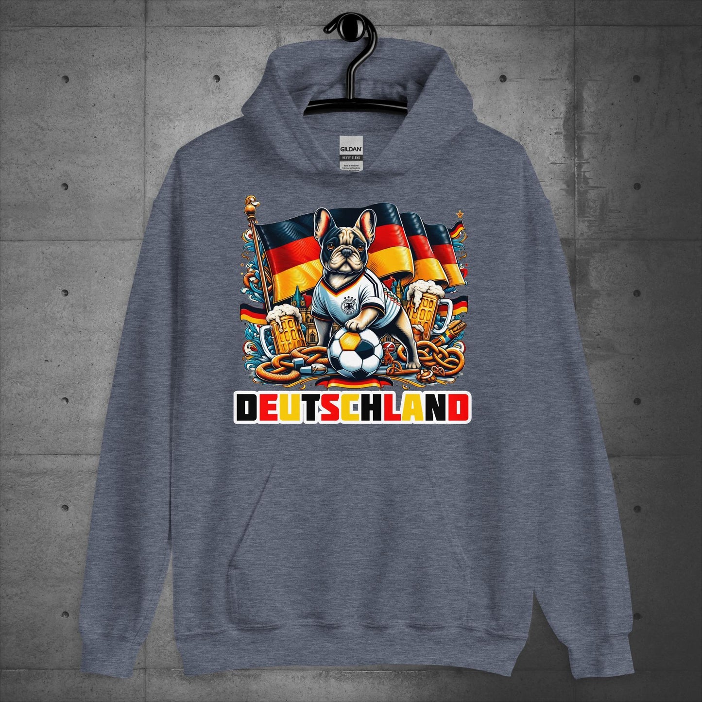 Frenchie Deutschland Football Fan - Unisex Hoodie - Frenchie Emporium