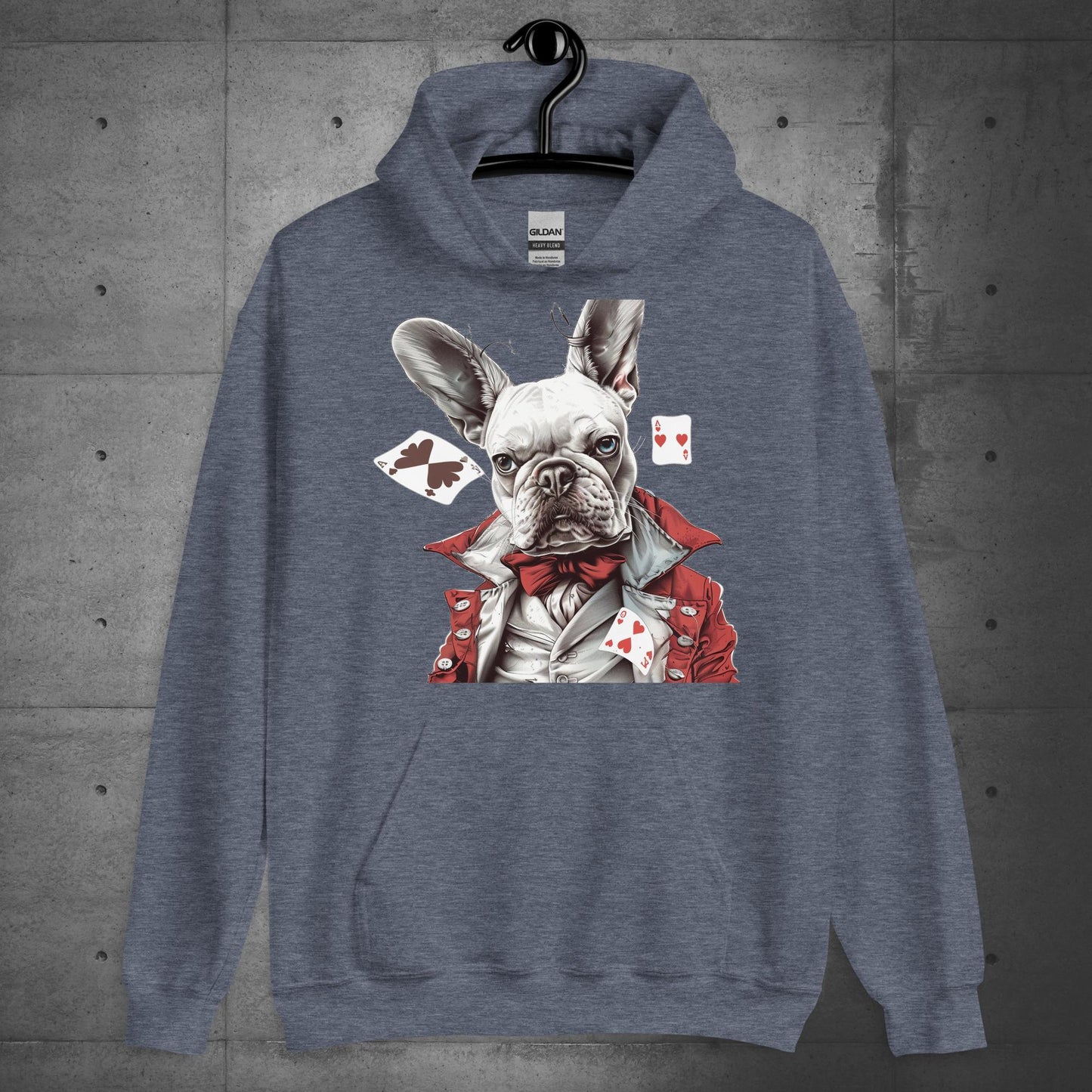 "Player of the cards" Frenchie - Unisex Hoodie - Frenchie Emporium