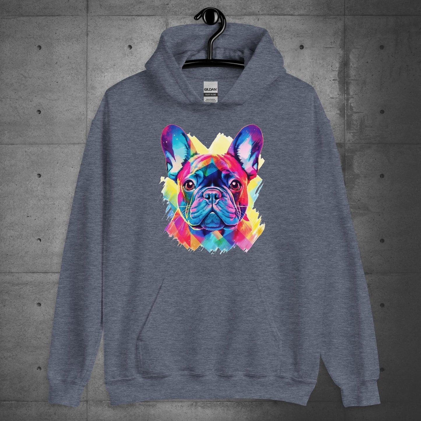 Vibrant Frenchie Abstract - Unisex Hoodie - Frenchie Emporium