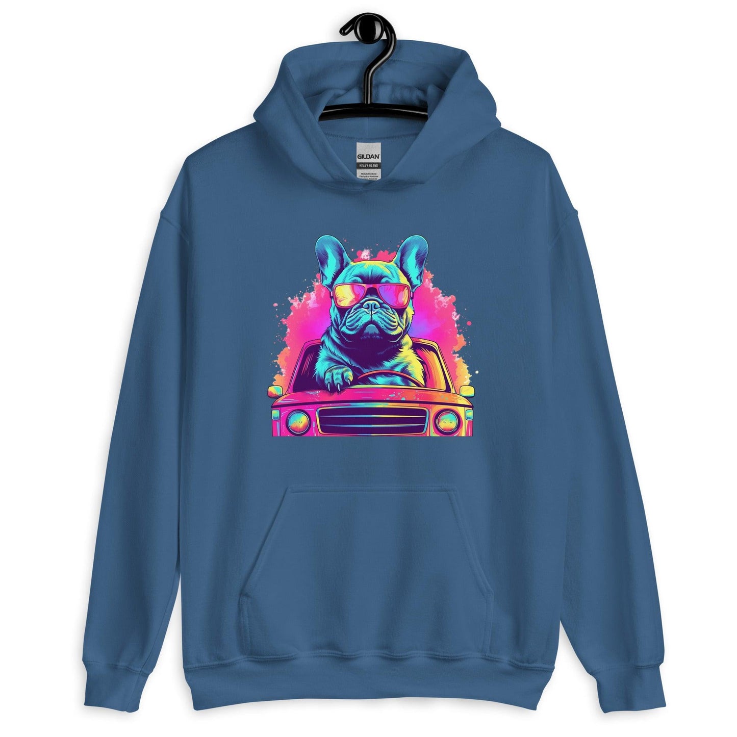 "Cruisin' Canines: French Bulldog on Wheels" - Unisex Hoodie - Frenchie Emporium