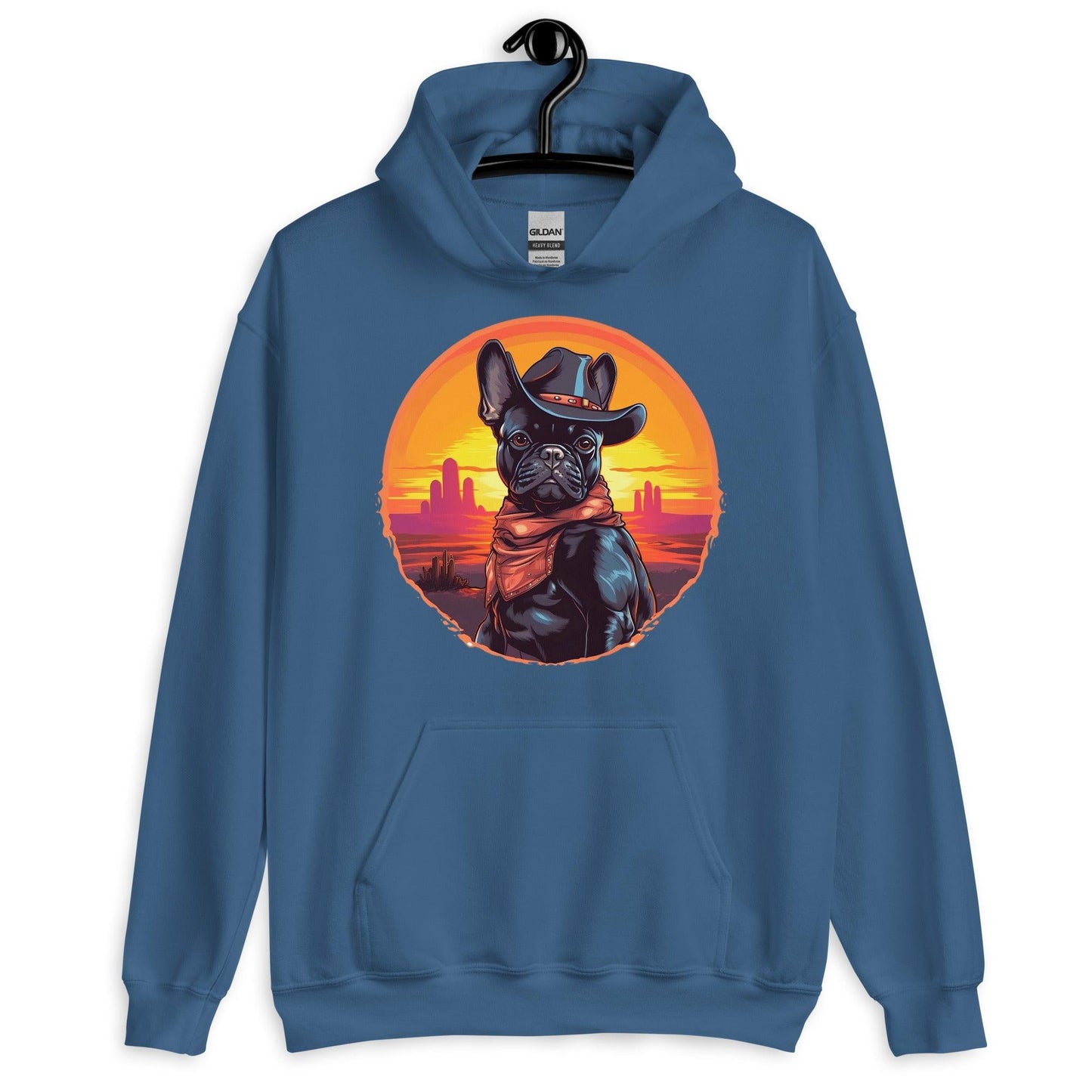 Wild West Cowboy Style Frenchie Unisex Hoodie - Frenchie Emporium