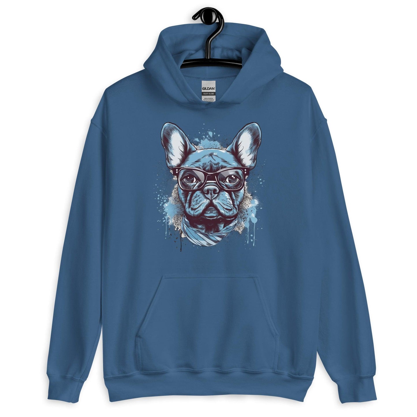 Hipster Frenchie - Unisex Hoodie - Frenchie Emporium