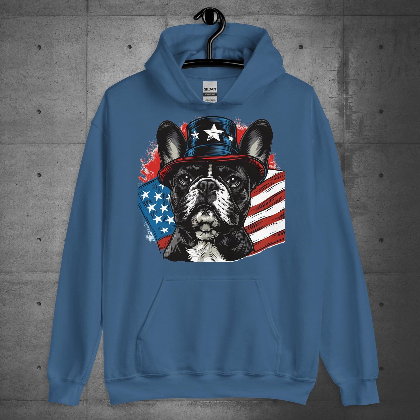 French Bulldog Patriot Unisex Hoodie - Frenchie Emporium