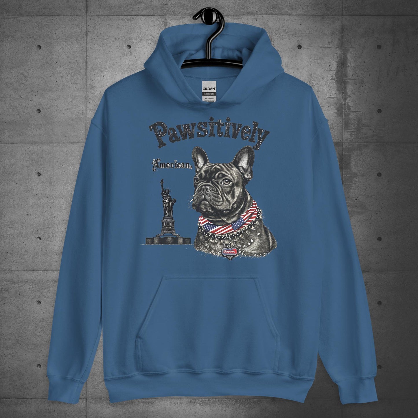 Unisex "Pawsitively American" French Bulldog Hoodie - Frenchie Emporium
