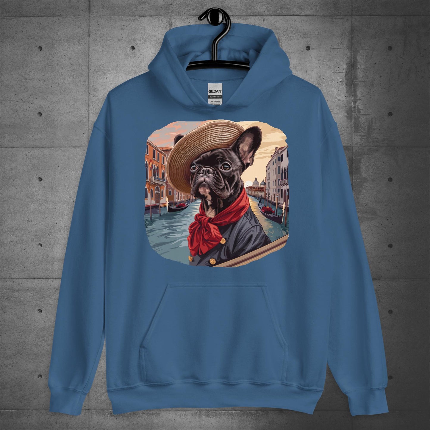 Frenchie as Venice Gondolier - Unisex Hoodie