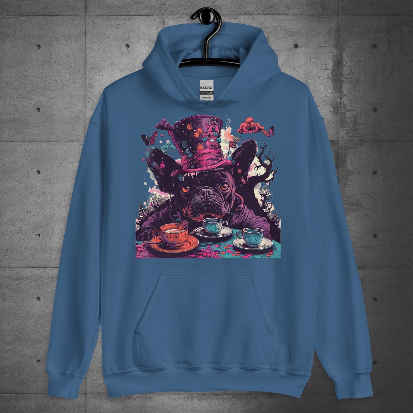 Alice in Wonderland Frenchie Tea Party - Unisex Hoodie - Frenchie Emporium