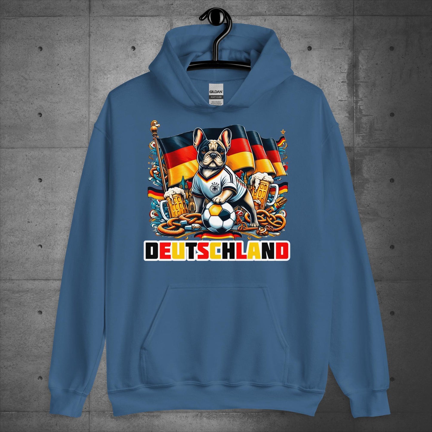 Frenchie Deutschland Football Fan - Unisex Hoodie - Frenchie Emporium