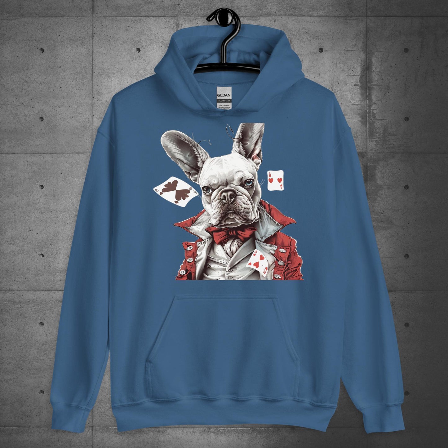"Player of the cards" Frenchie - Unisex Hoodie - Frenchie Emporium