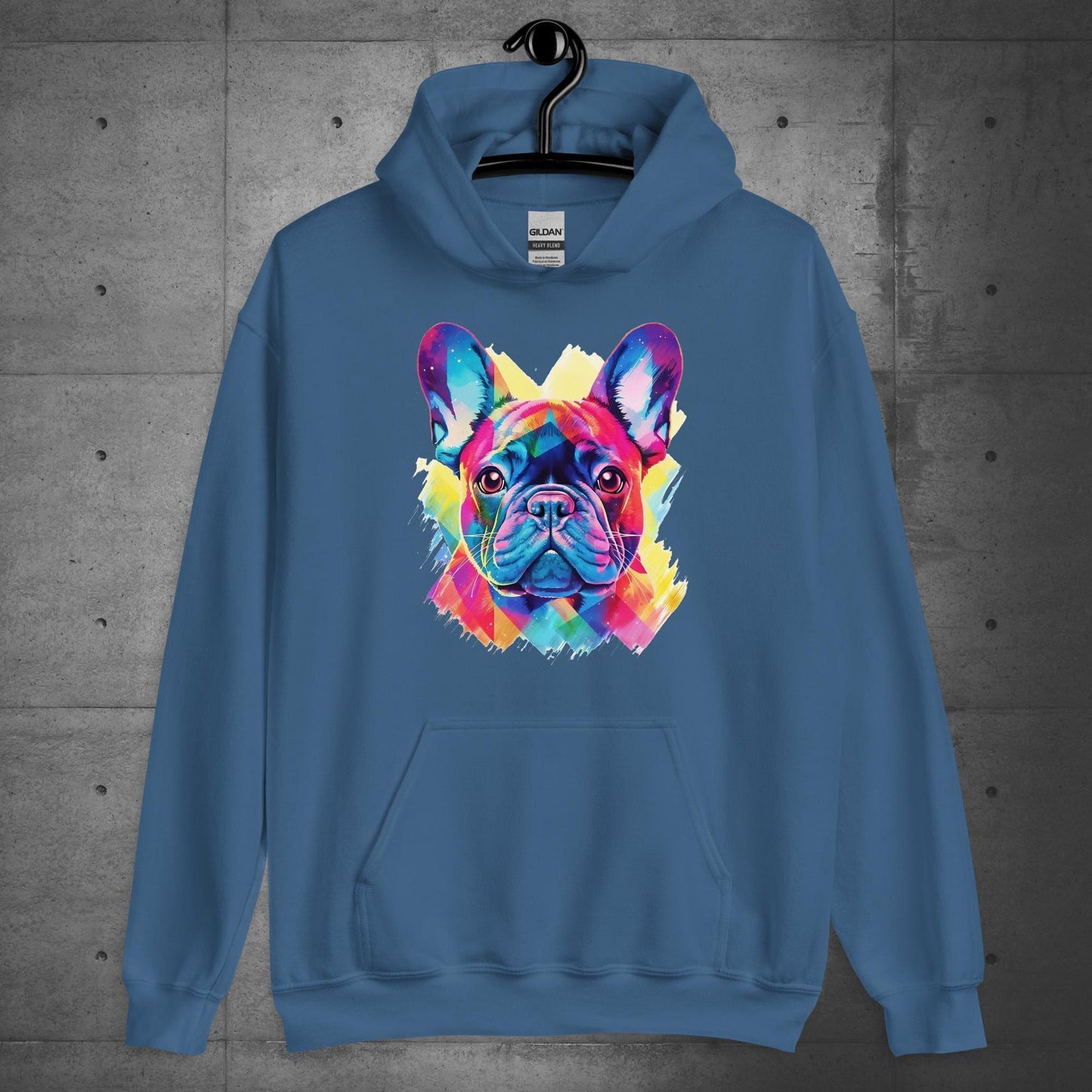 Vibrant Frenchie Abstract - Unisex Hoodie - Frenchie Emporium