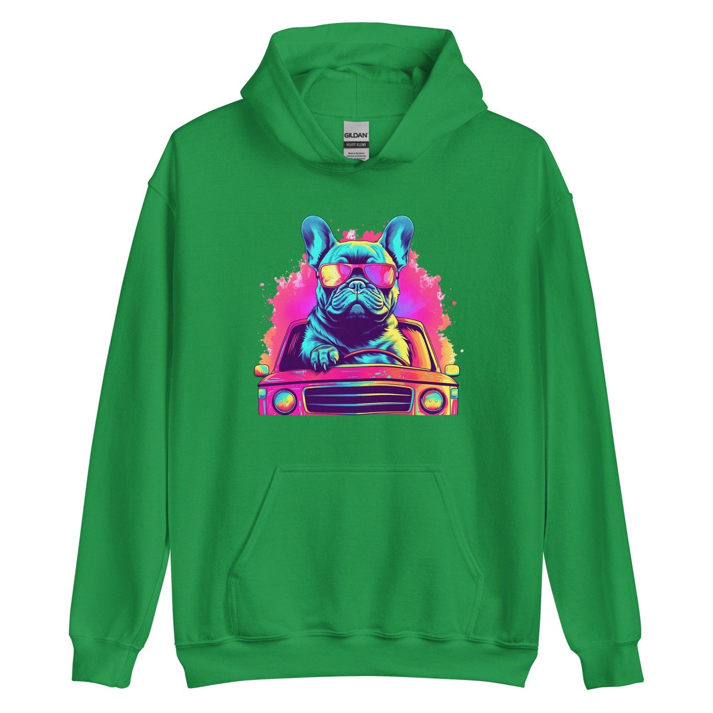 "Cruisin' Canines: French Bulldog on Wheels" - Unisex Hoodie - Frenchie Emporium