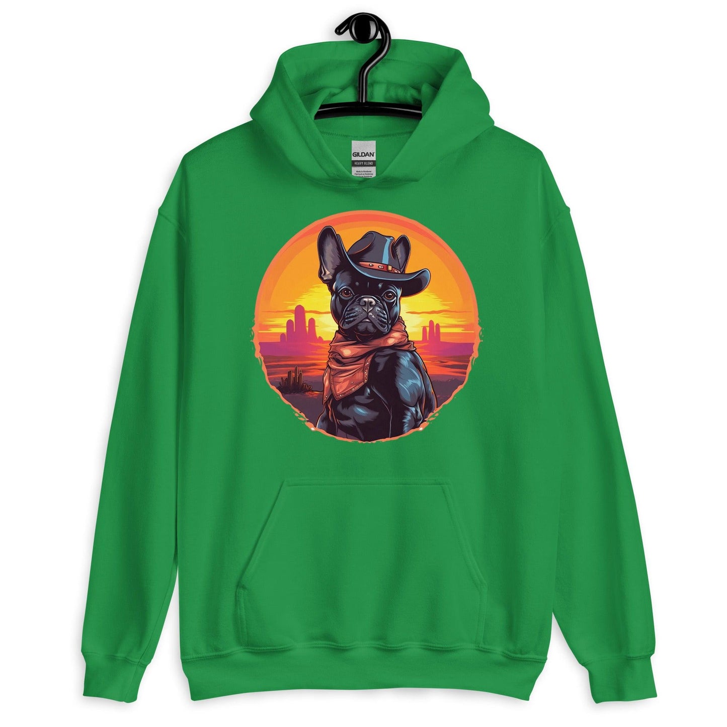 Wild West Cowboy Style Frenchie Unisex Hoodie - Frenchie Emporium