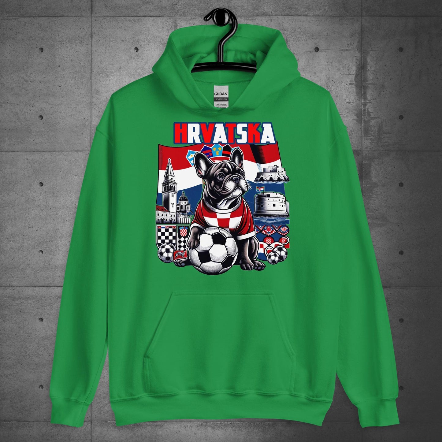 Frenchie Croatia Football Unisex 'Hrvatska" Hoodie - Frenchie Emporium