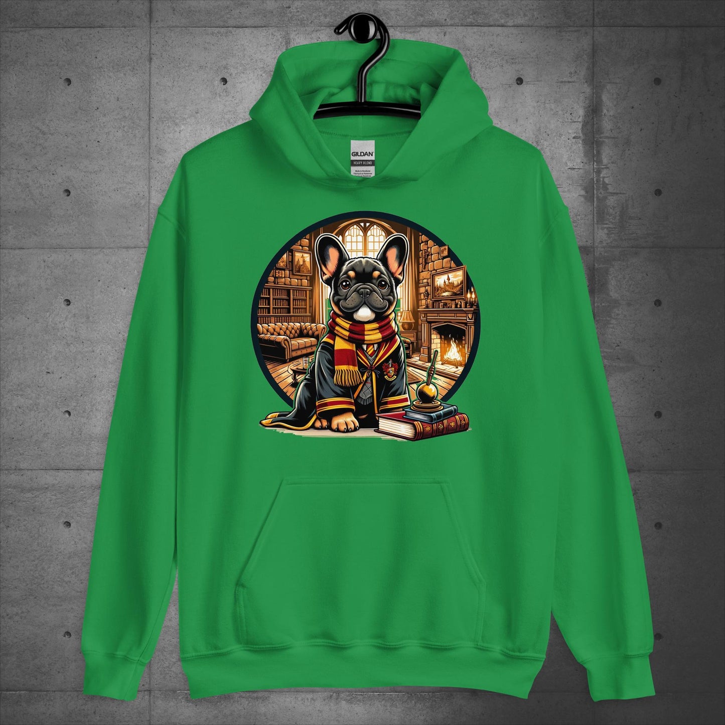 Unisex "Gryffindor Frenchie" Hoodie: - Frenchie Emporium