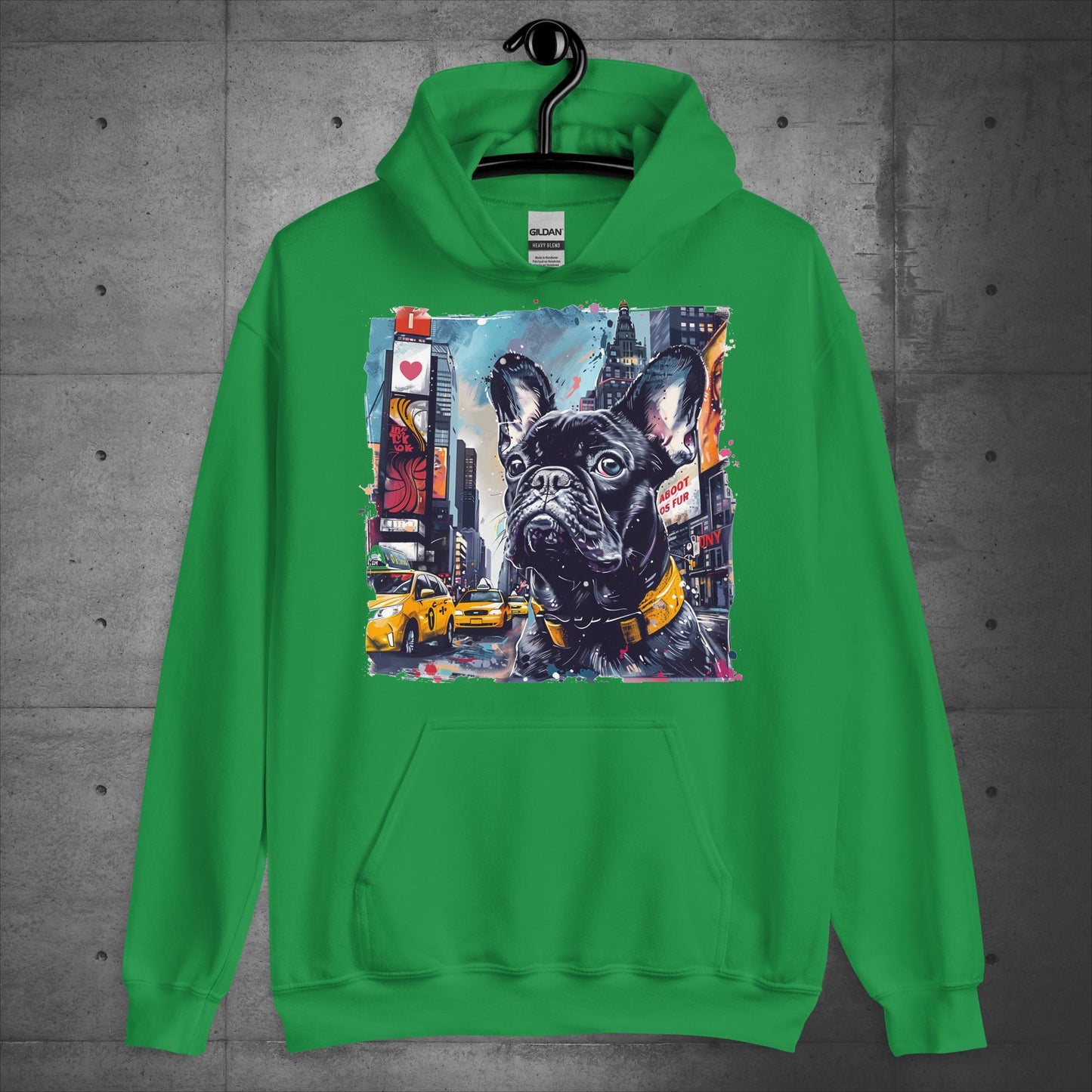 Lively Times Square Frenchie - Unisex Hoodie - Frenchie Emporium