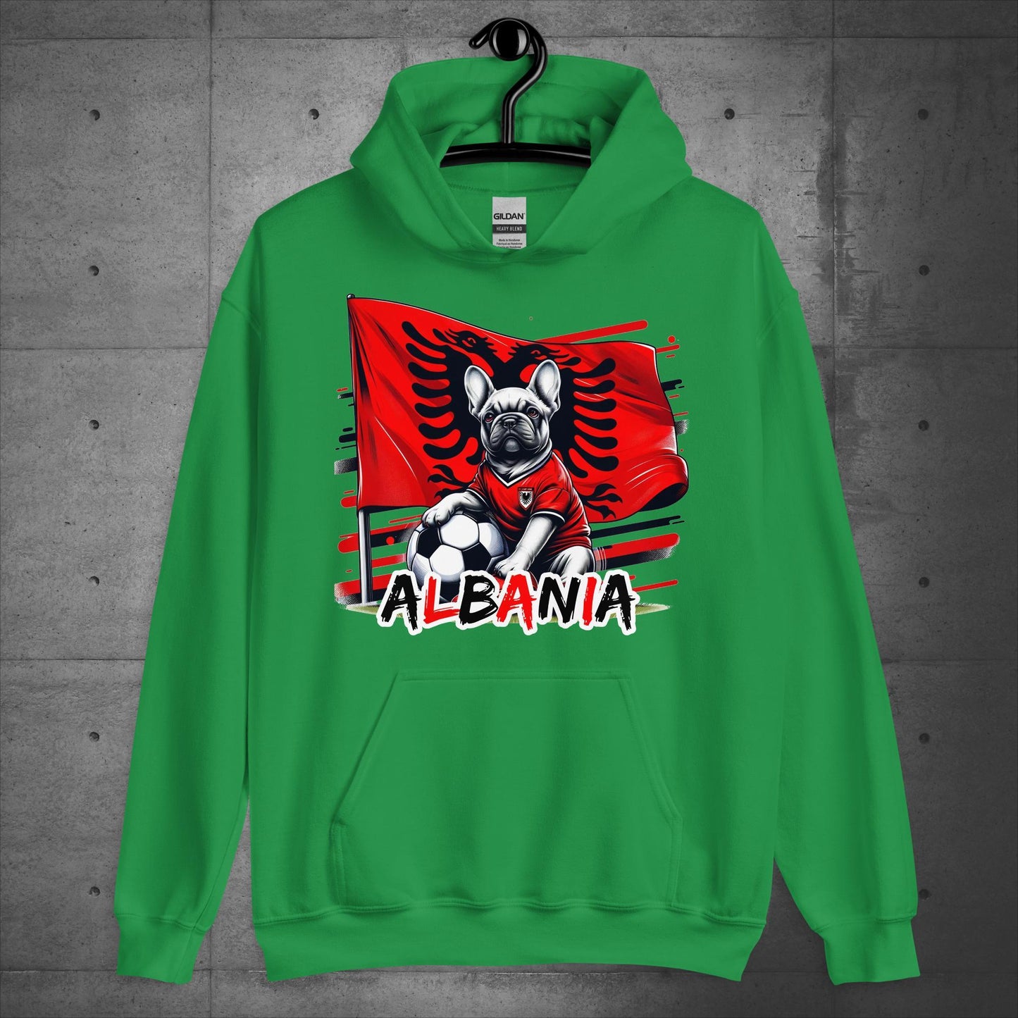 Frenchie Albania Football Fan - Unisex Hoodie - Frenchie Emporium