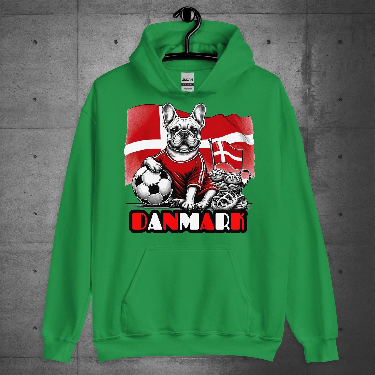 Frenchie Danmark Football Fan - Unisex Hoodie - Frenchie Emporium