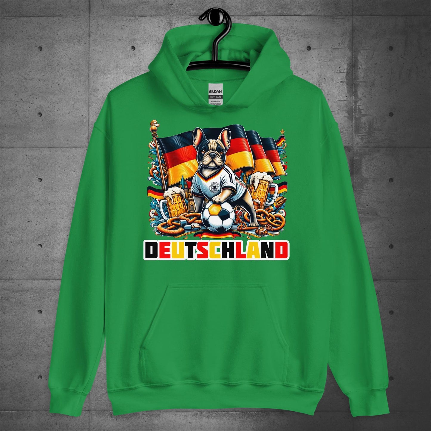 Frenchie Deutschland Football Fan - Unisex Hoodie - Frenchie Emporium