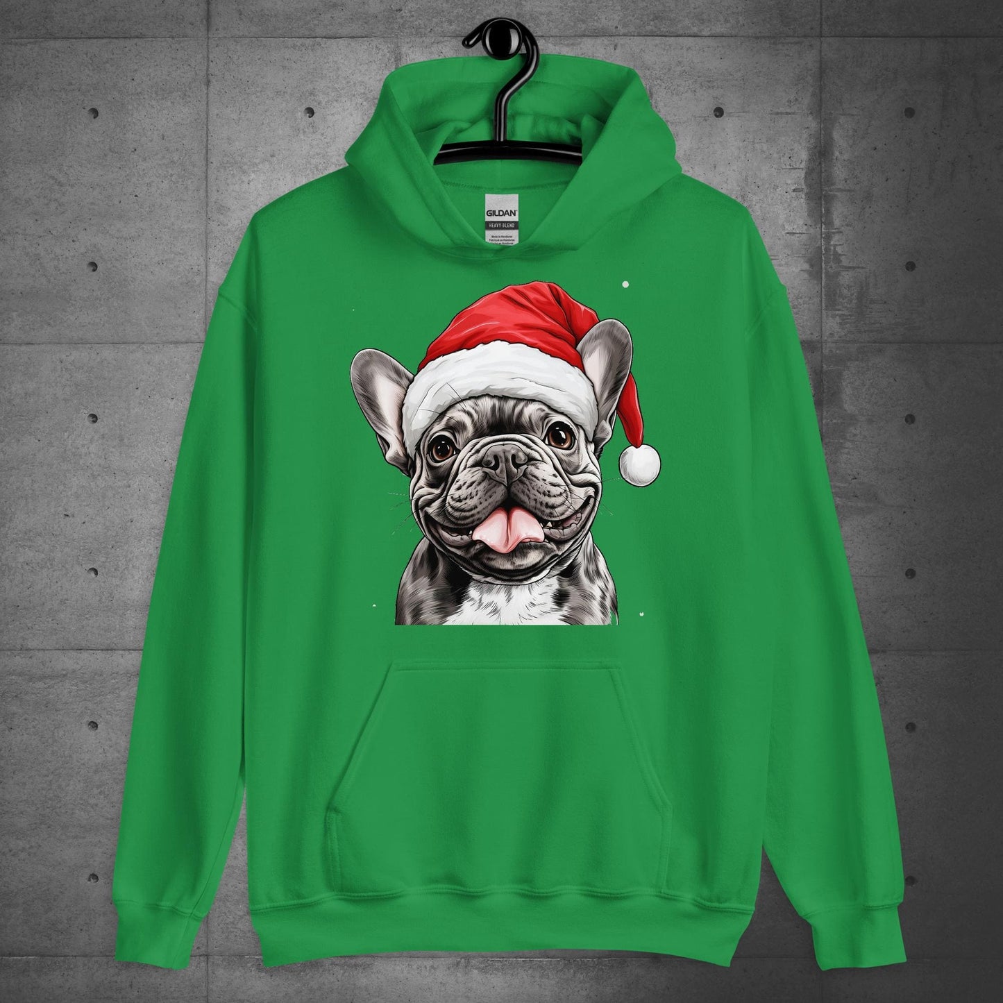 "Santa Paw" French Bulldog - Unisex Christmas Hoodie - Frenchie Emporium