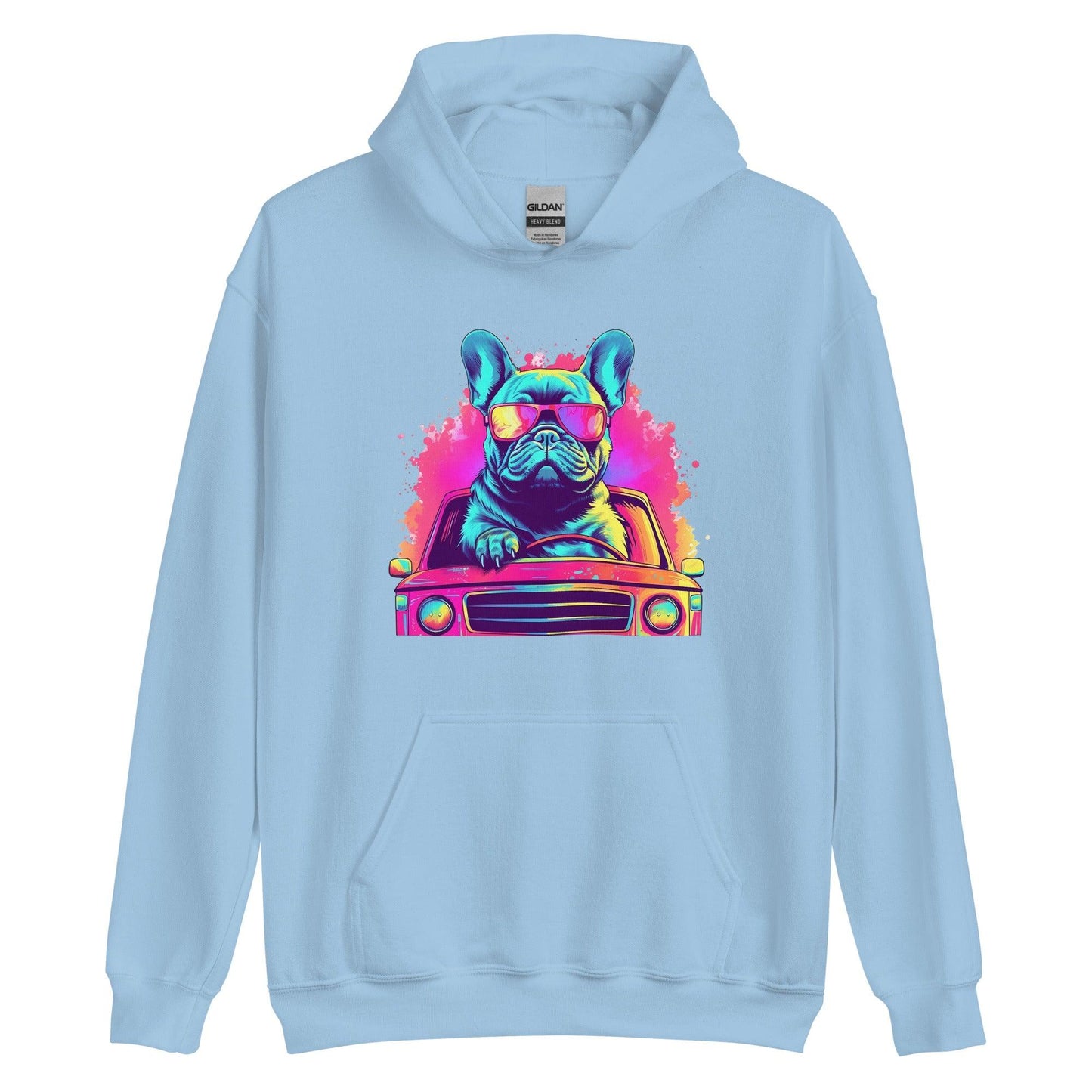 "Cruisin' Canines: French Bulldog on Wheels" - Unisex Hoodie - Frenchie Emporium