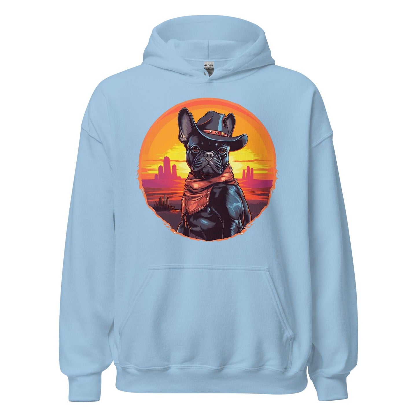 Wild West Cowboy Style Frenchie Unisex Hoodie - Frenchie Emporium