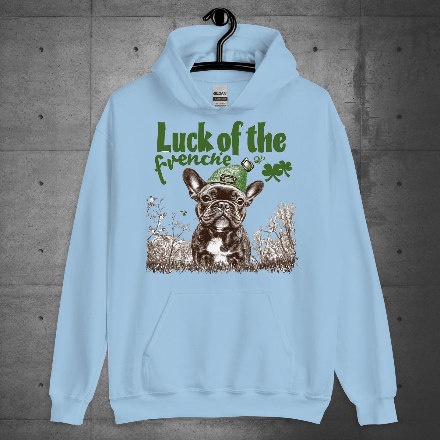 Luck of the Paw-rish Frenchie Unisex Hoodie