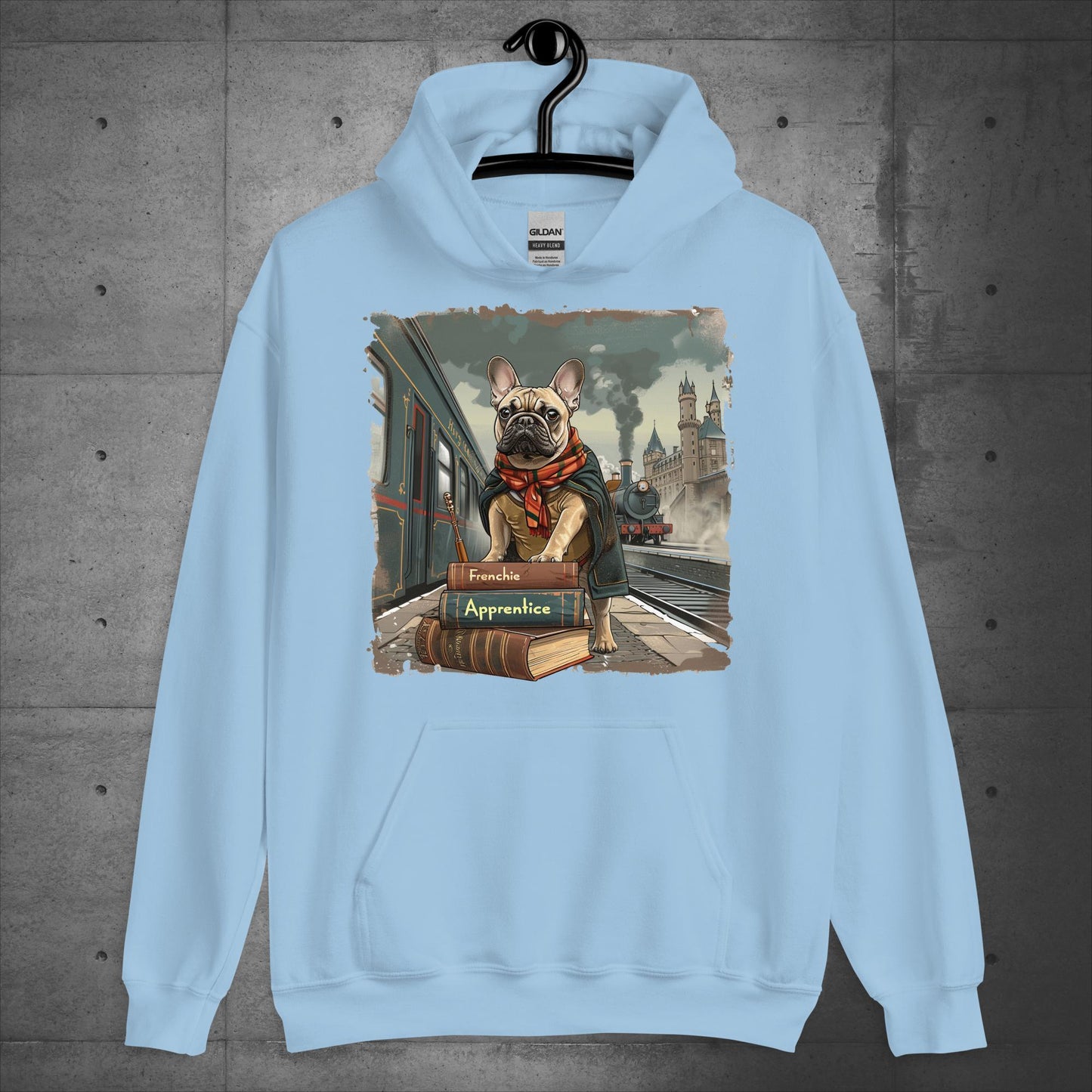 Unisex French Bulldog "Train to Wizardry" Hoodie - Frenchie Emporium