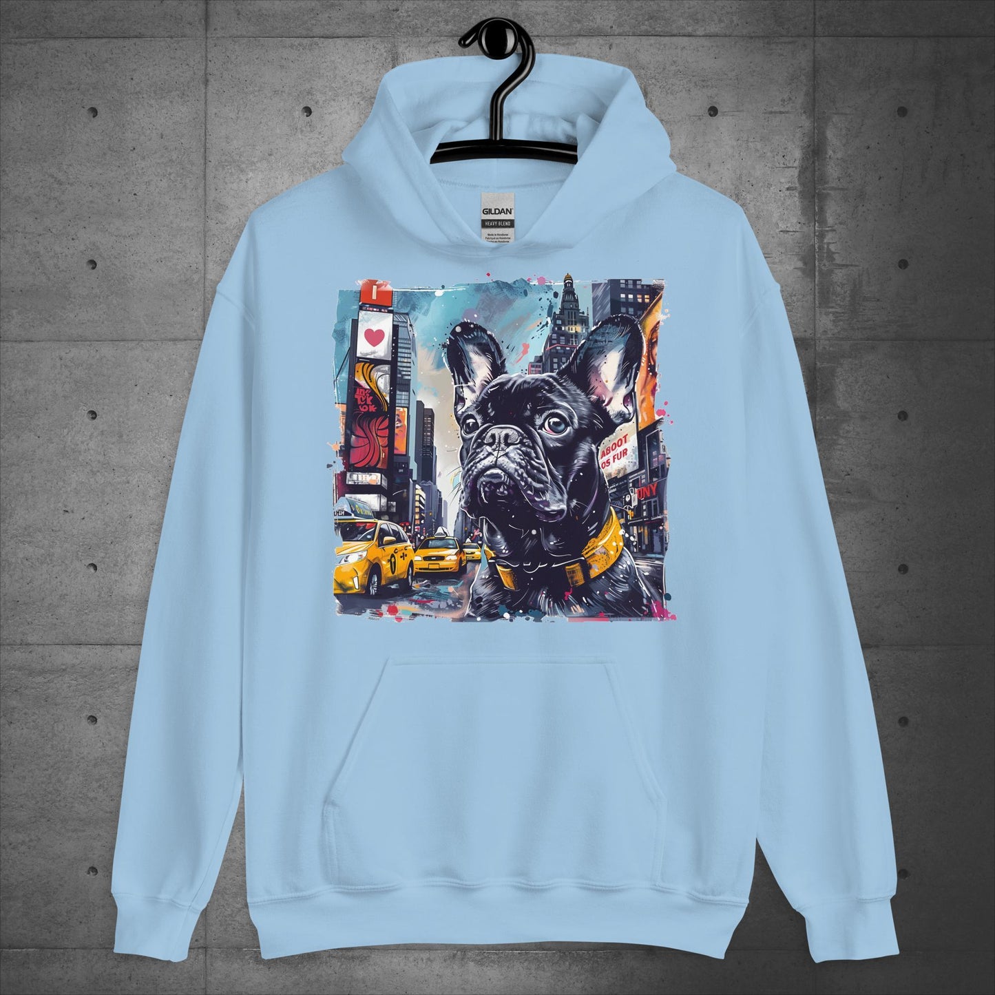 Lively Times Square Frenchie - Unisex Hoodie - Frenchie Emporium