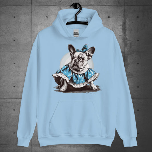 Alice in Wonderland Frenchie - Unisex Hoodie - Frenchie Emporium