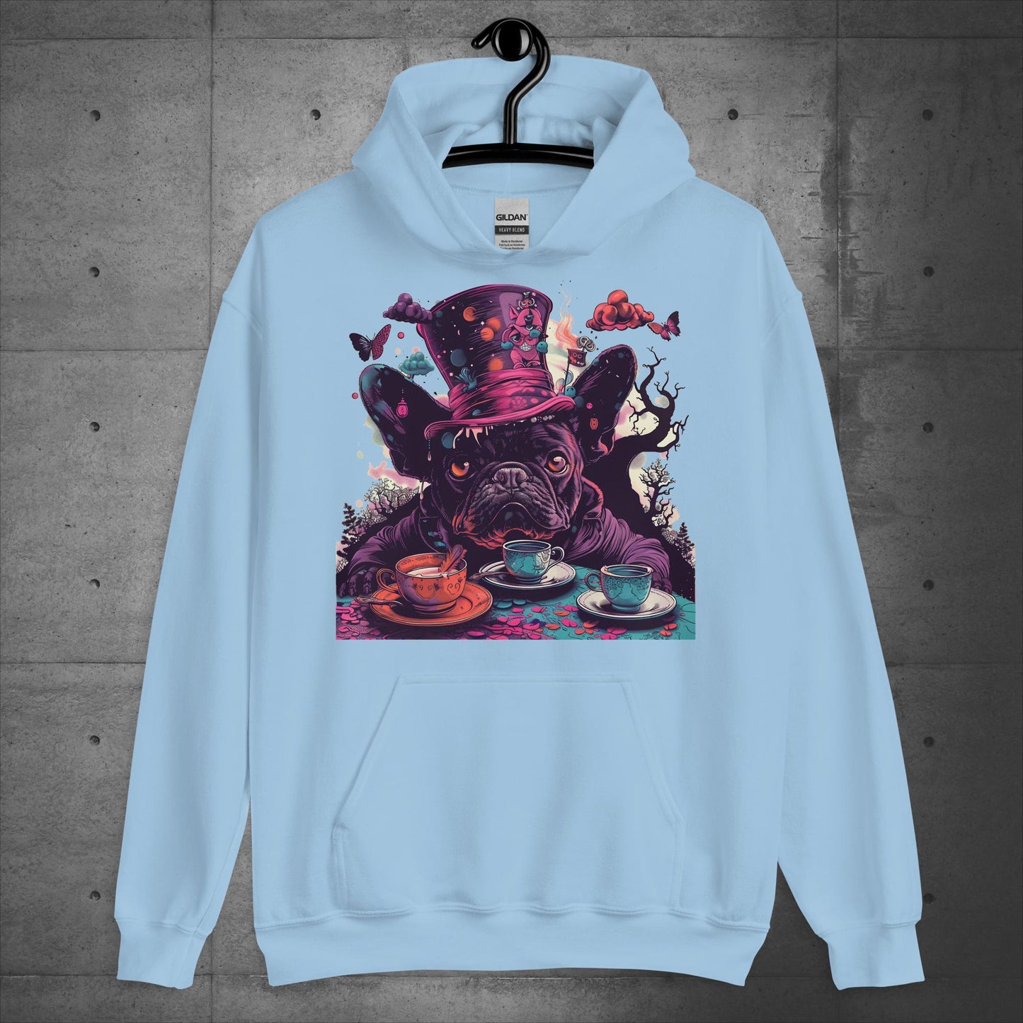 Alice in Wonderland Frenchie Tea Party - Unisex Hoodie - Frenchie Emporium