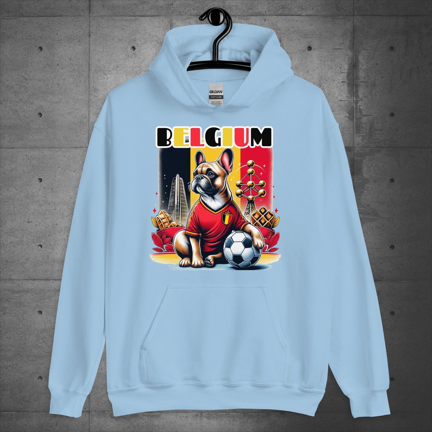 Frenchie Belgium Football Fan - Unisex Hoodie - Frenchie Emporium