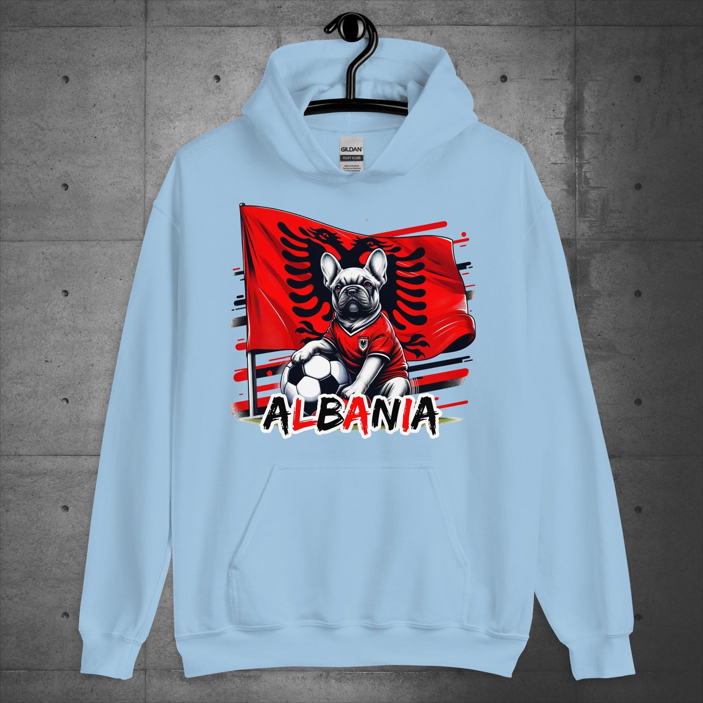 Frenchie Albania Football Fan - Unisex Hoodie - Frenchie Emporium
