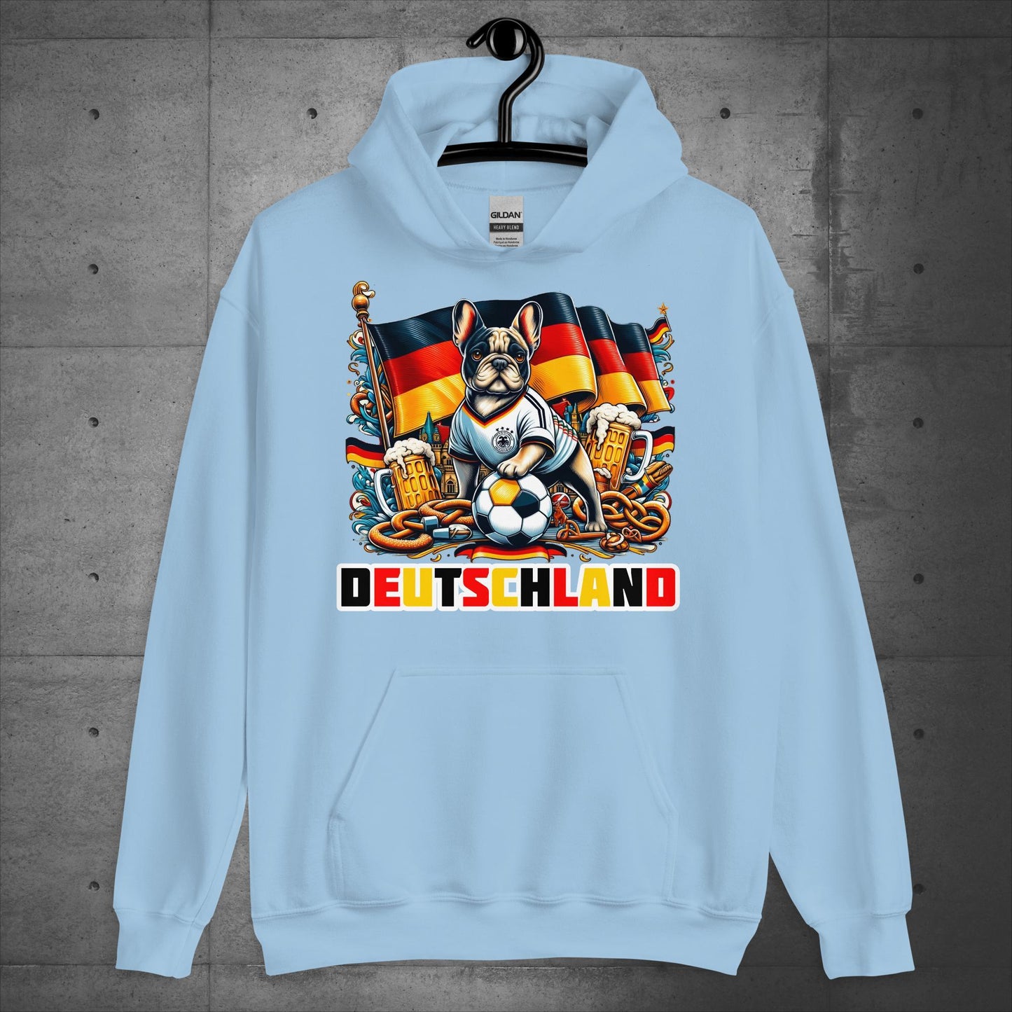 Frenchie Deutschland Football Fan - Unisex Hoodie - Frenchie Emporium