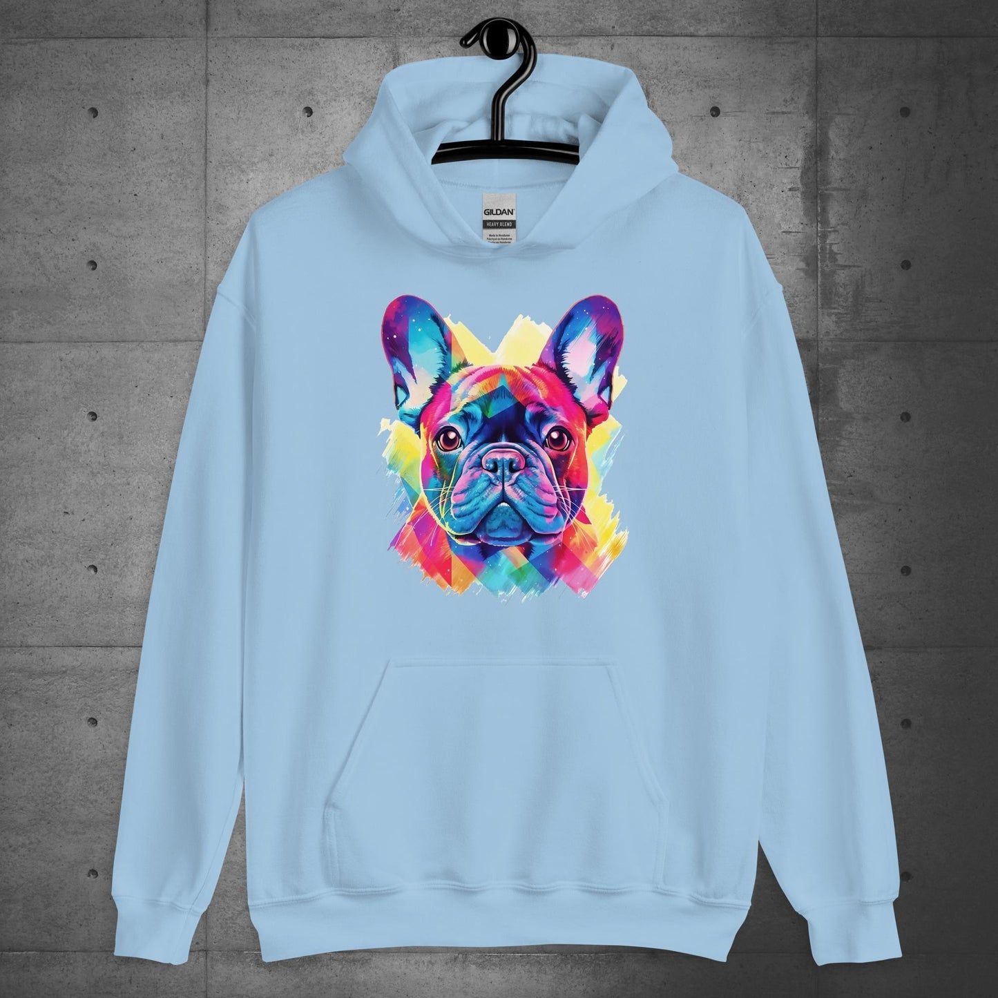 Vibrant Frenchie Abstract - Unisex Hoodie - Frenchie Emporium