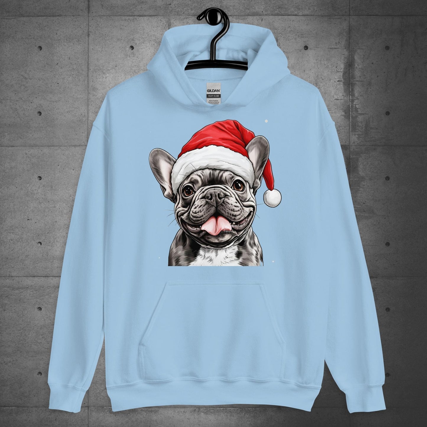 "Santa Paw" French Bulldog - Unisex Christmas Hoodie - Frenchie Emporium