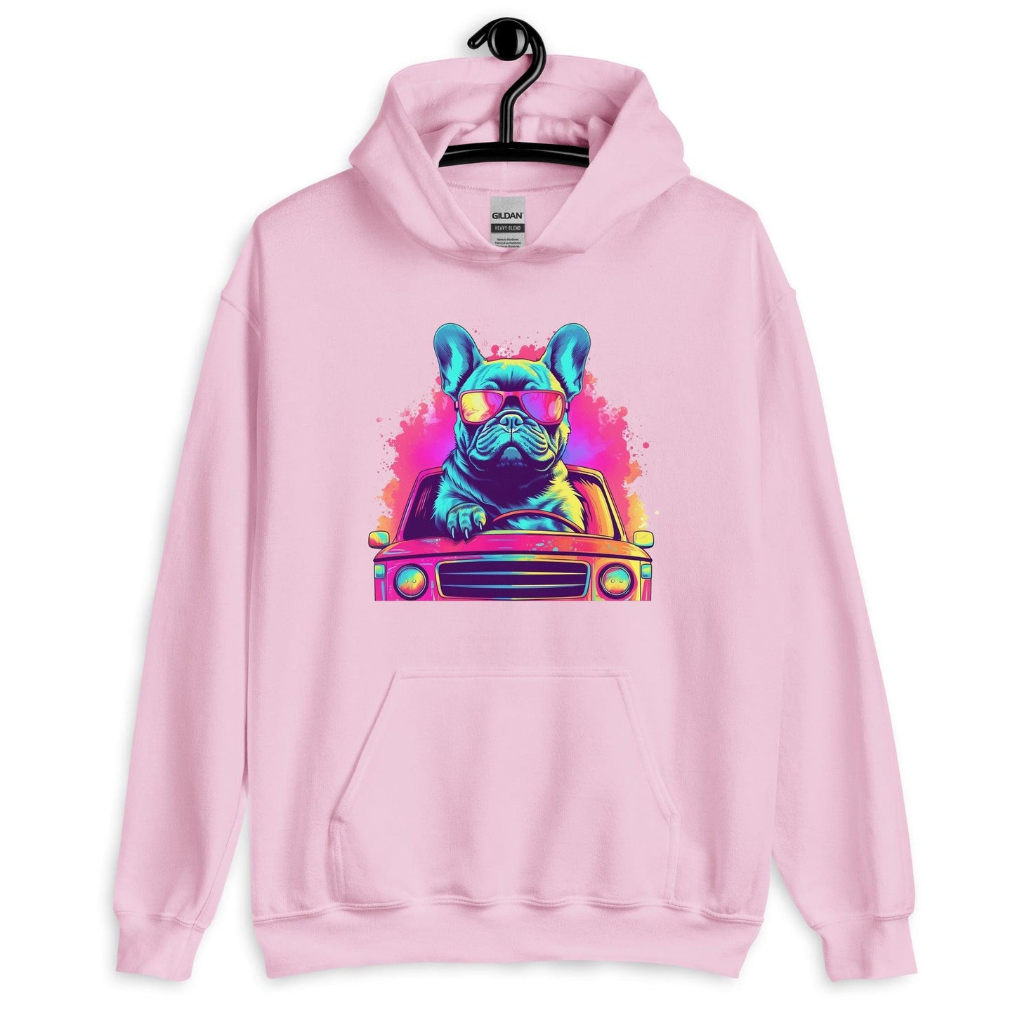 "Cruisin' Canines: French Bulldog on Wheels" - Unisex Hoodie - Frenchie Emporium