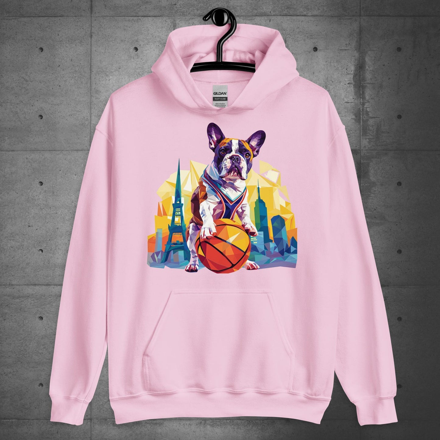Frenchie Hoops Hound in the City Unisex Hoodie - Frenchie Emporium