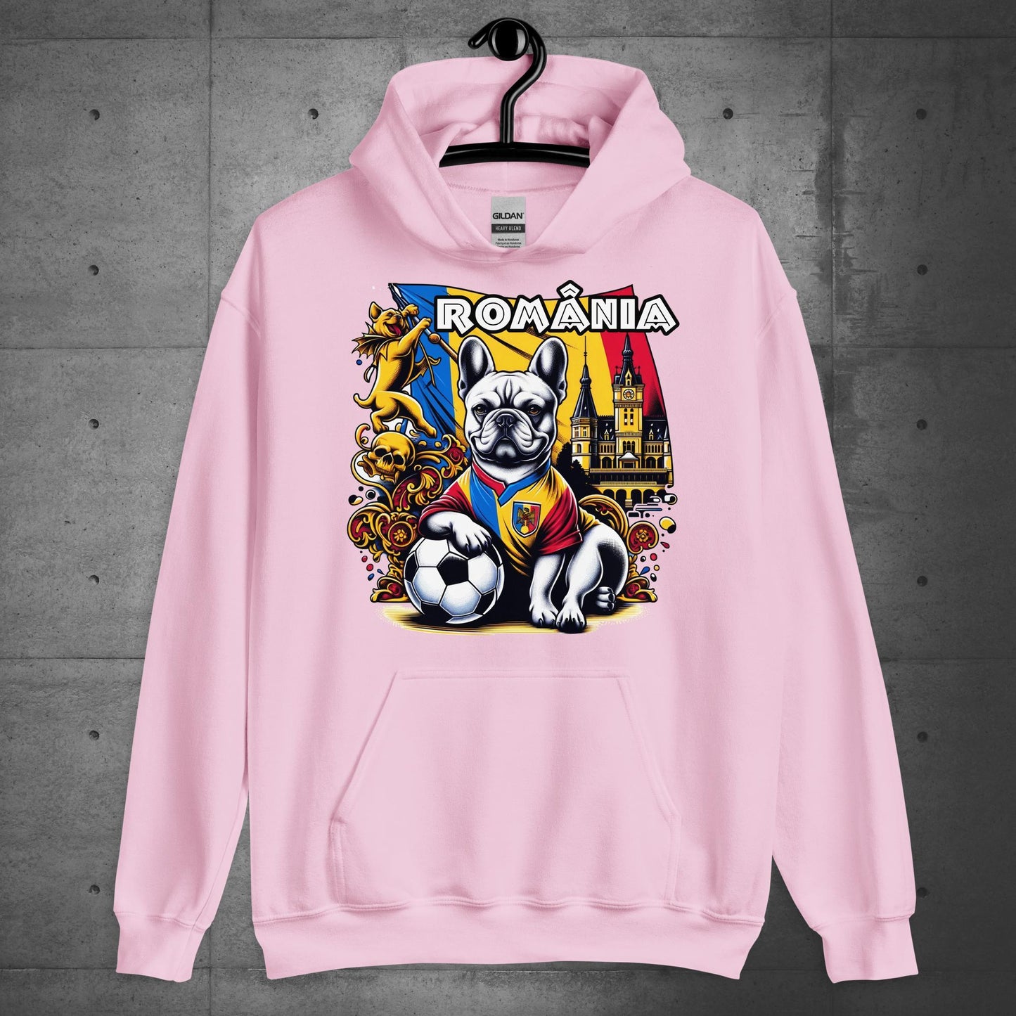 Frenchie Romanian Football Unisex Hoodie - Frenchie Emporium