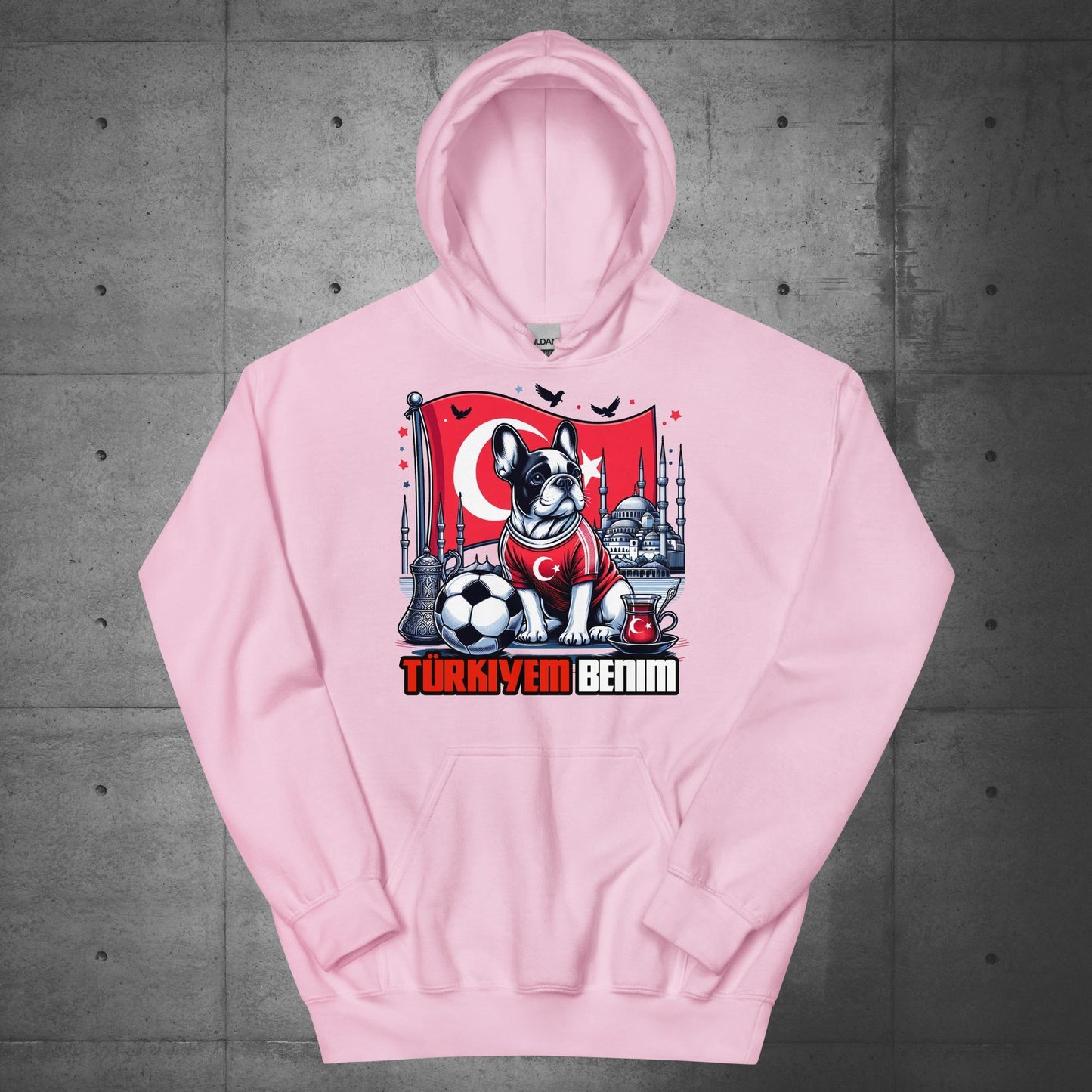Frenchie Turkey Football Unisex Hoodie - Frenchie Emporium