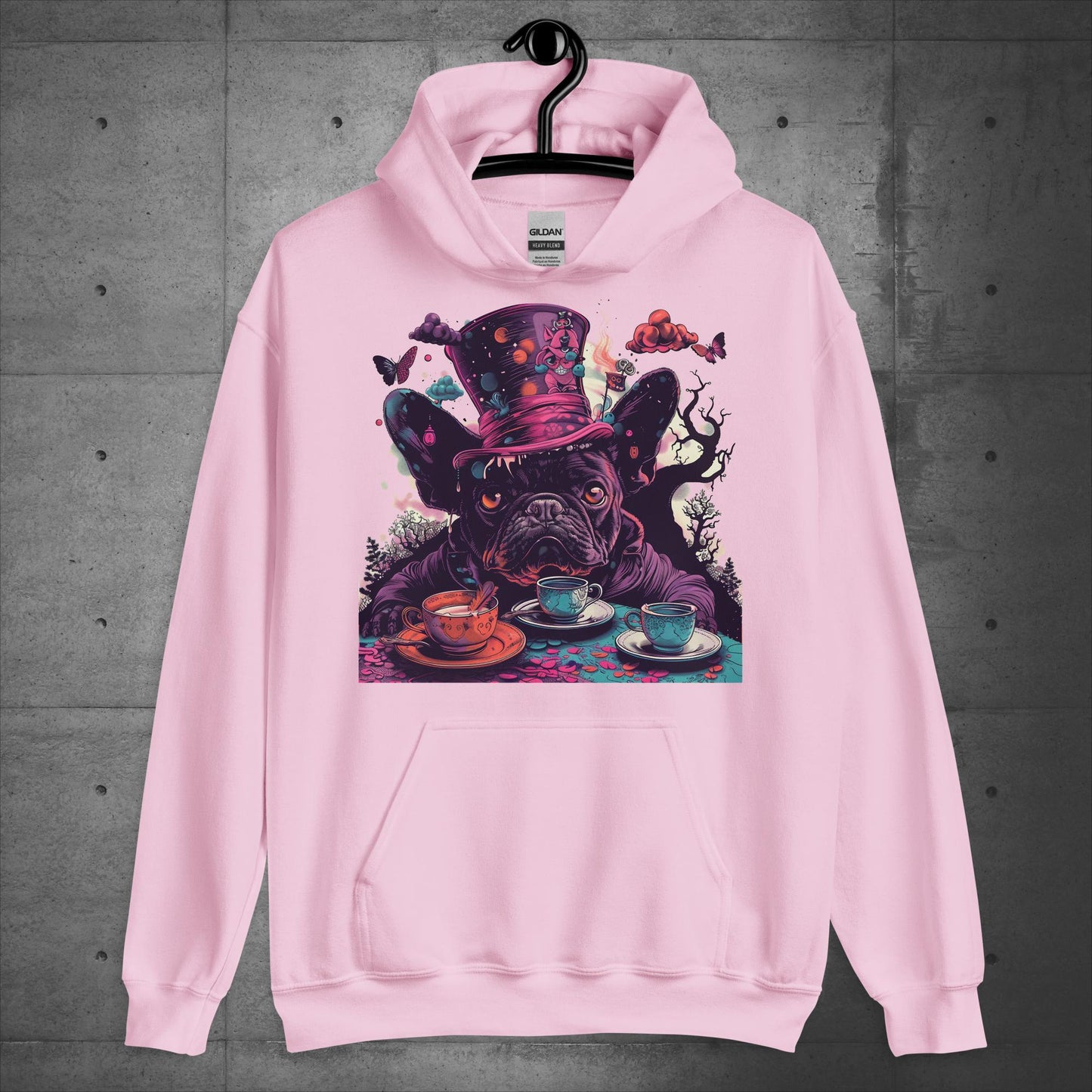 Alice in Wonderland Frenchie Tea Party - Unisex Hoodie - Frenchie Emporium