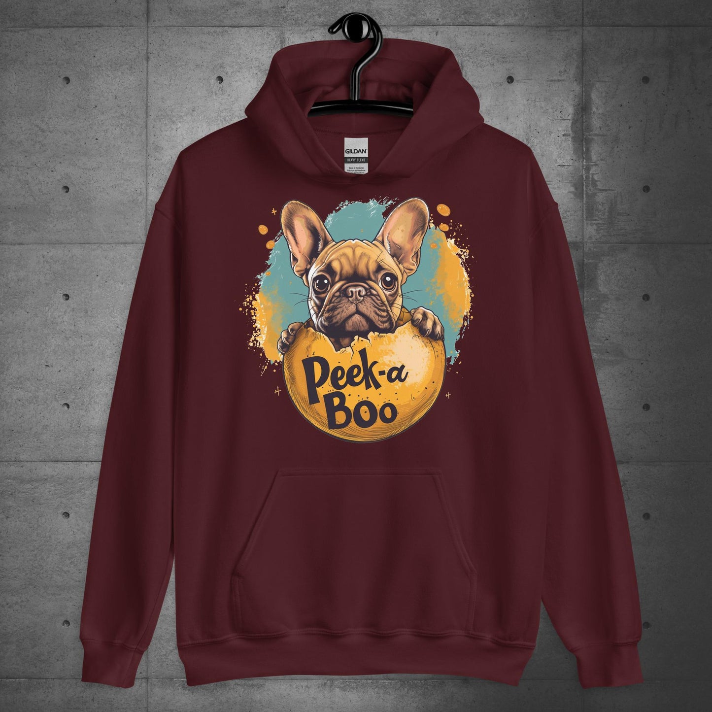 "Peek-a-Boo Frenchie" - Unisex Hoodie - Frenchie Emporium