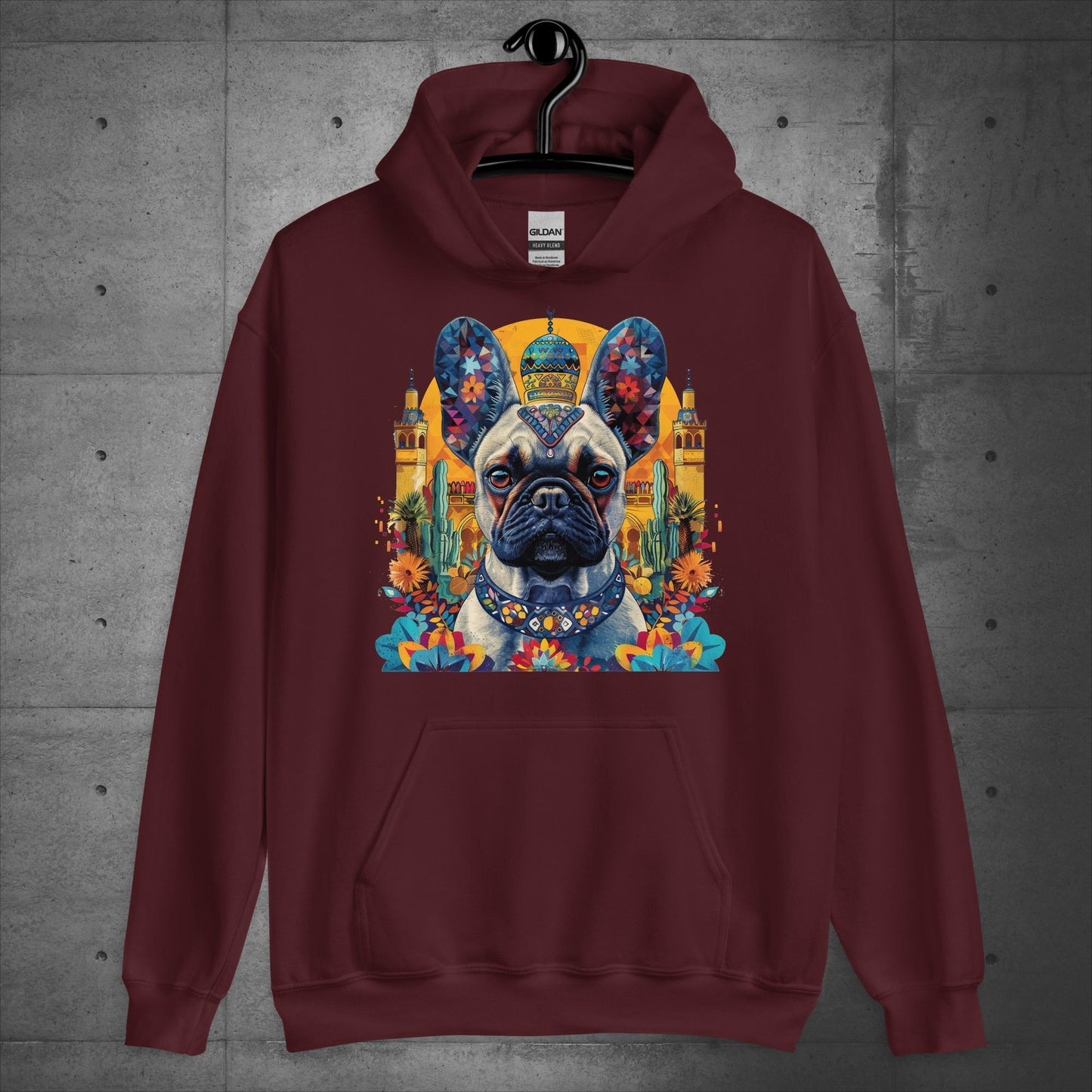 Colorful Marrakesh Medina Frenchie Unisex Hoodie - Frenchie Emporium