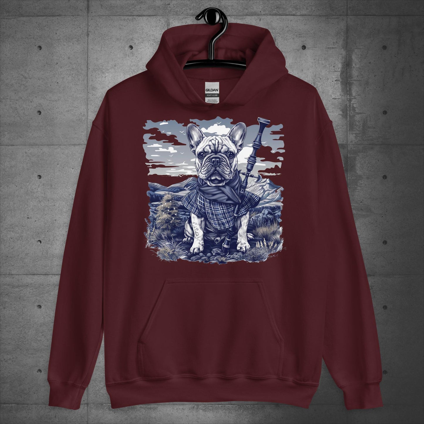 Tartan Highland Frenchie - Unisex Hoodie - Frenchie Emporium